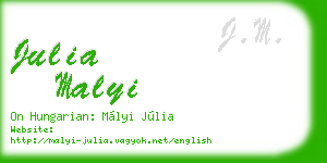 julia malyi business card