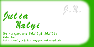 julia malyi business card